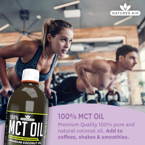 Natures Aid 100% MCT Oil Premium Coconut Oil 