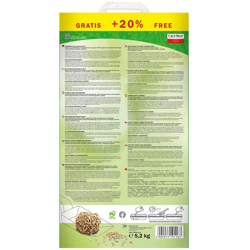 Cats Best Clumping Cat Litter 20% Extra Free