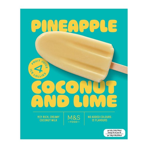 M&S Pineapple Coconut & Lime ice lolly