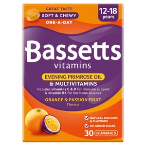 Bassetts Kids Multivitamin Plus Omega3 7-11 years Tropical Gummies x 30
