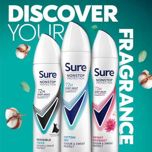 Sure Women 72hr Nonstop Protection Invisible Aqua Antiperspirant Deodorant