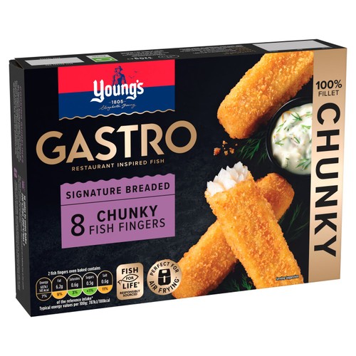 Young's Gastro Signature Breaded 8 Chunky Fish Fingers