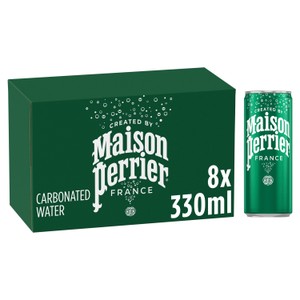 Maison Perrier Plain Sparkling Water cans