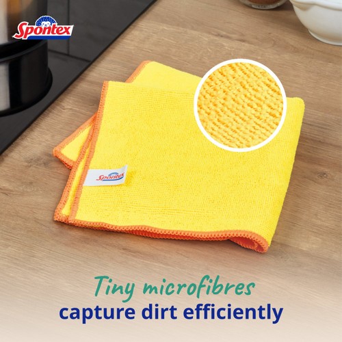 Spontex Microfibre Cloths All Purpose Kitchen and Bathroom Cleaner