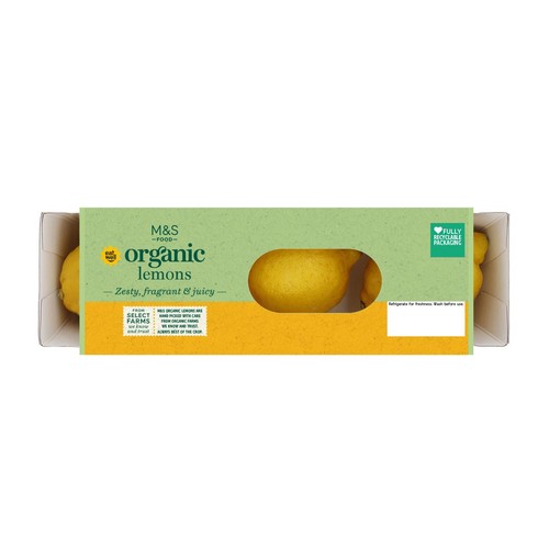 M&S Organic Unwaxed Lemons