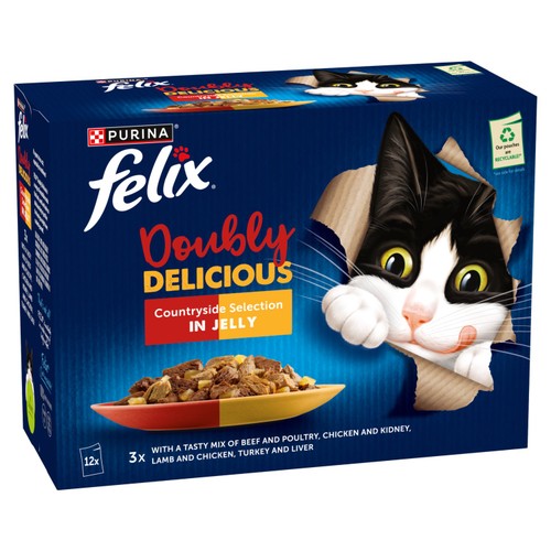 Felix Doubly Delicious Countryside Selection in Jelly Wet Cat Food