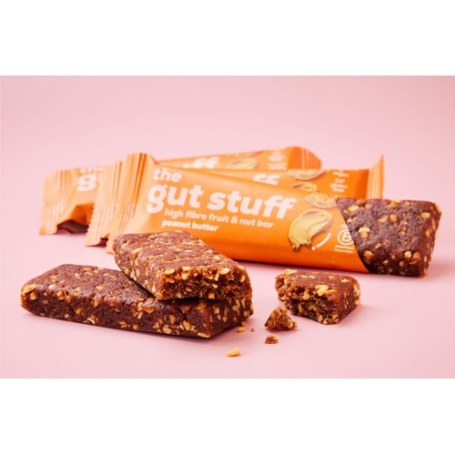 The Gut Stuff Peanut Butter Fruit & Nut High Fibre Box of Bars