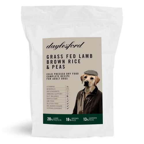 Daylesford Lamb, Brown Rice and Peas Cold Pressed Dog Food