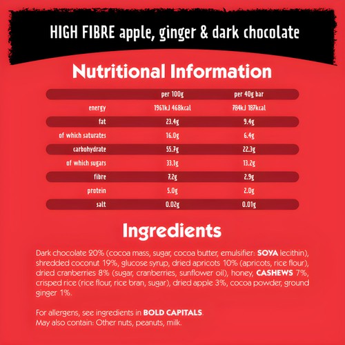 Eat Natural Apple Ginger & Dark Chocolate Bars