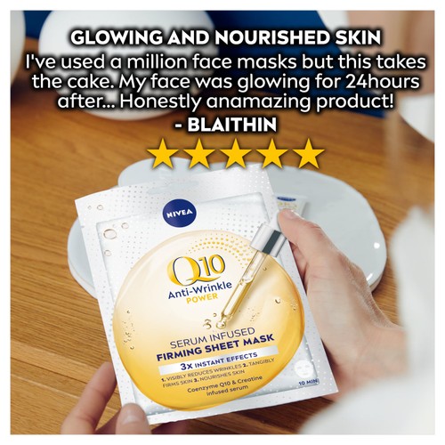NIVEA Q10 Power Anti-Wrinkle Face Sheet Mask
