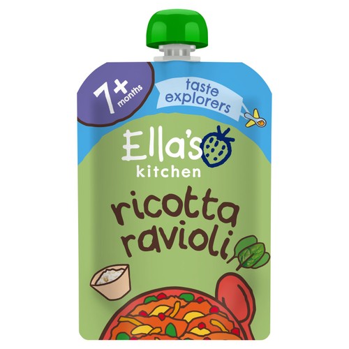 Ella's Kitchen Spinach and Ricotta Ravioli Baby Food Pouch 7+ Months