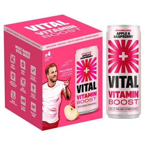 VITAL Drinks Sparkling Apple & Raspberry Vitamin Water