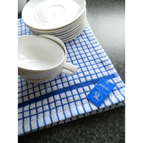 Poli-dri Cotton Tea Towel, Blue 70cm
