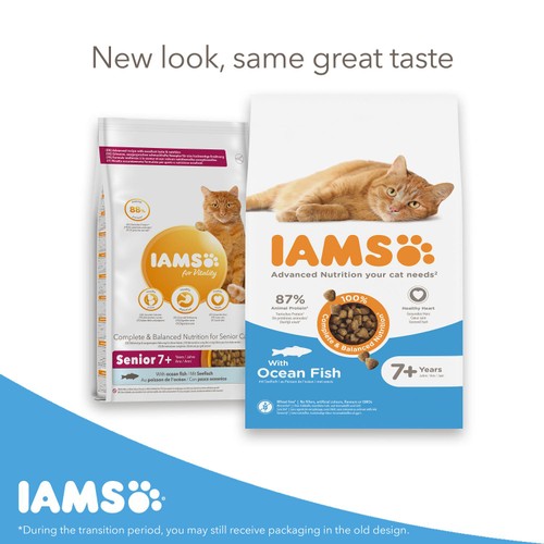 IAMS 7+ Years Senior Dry Cat Food Ocean Fish
