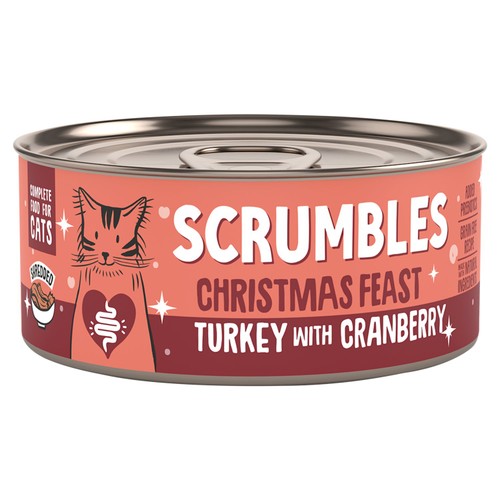 Scrumbles Wet Cat Christmas Feast Turkey with Cranberry