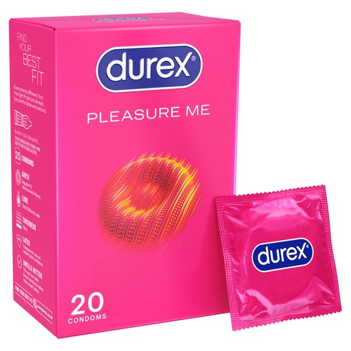 Durex Pleasure Me Condoms Ribbed & Dotted Regular Fit