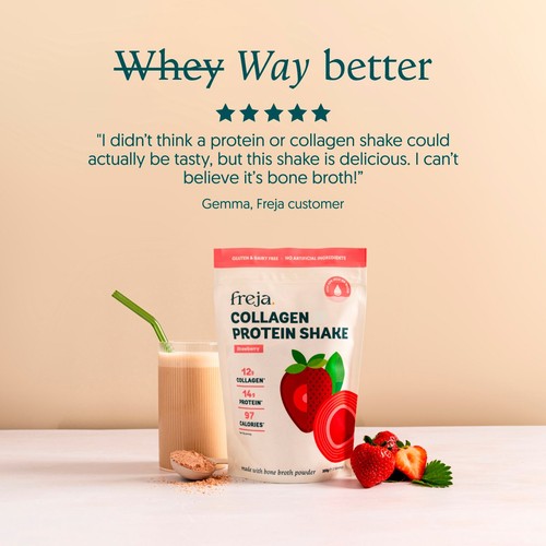Freja Collagen Protein Strawberry Shake