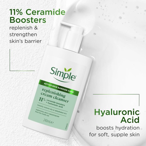 Simple Healthy Skin Barrier Replenishing Cream Cleanser 