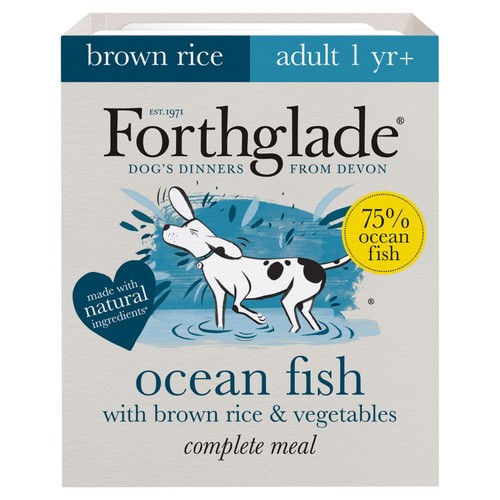 Forthglade Natural Brown Rice Wet Dog Food Ocean Fish with Veg