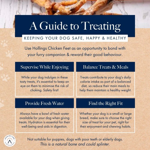 Hollings 100% Natural Chicken Feet Dog Treats