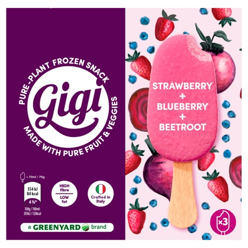 Gigi Strawberry, Blueberry & Beetroot Lollies