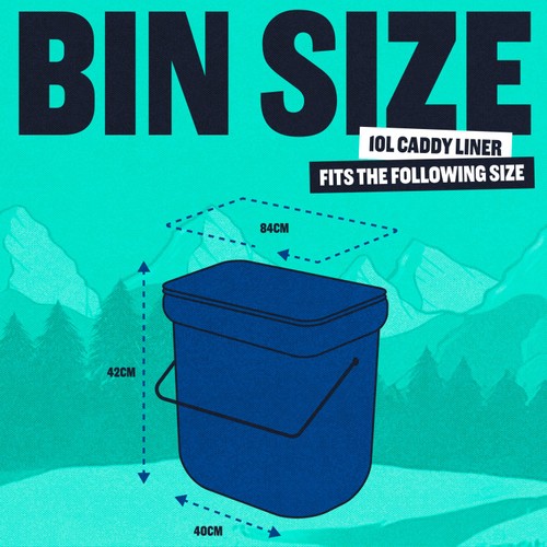 BEAST Compostable Drawstring Caddy Liners 10L