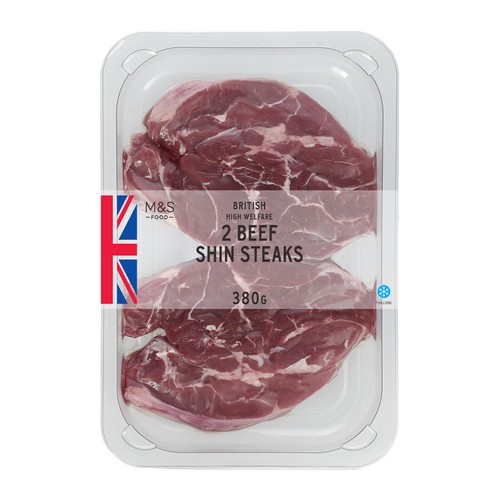 M&S 2 British High Welfare Beef Shin Steaks