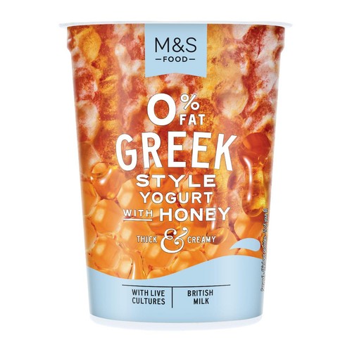 M&S 0% Fat Greek Style Natural Yogurt With Honey