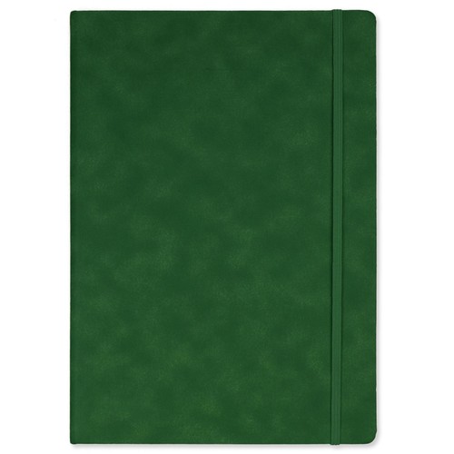 Sinclairs Silvine A5 Executive Soft Feel Notebook, 160 Pages, Green
