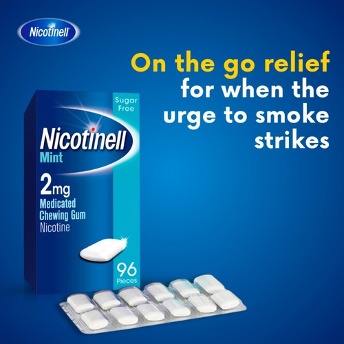 Nicotinell Nicotine Gum Stop Smoking Aid Mint Flavour 2mg