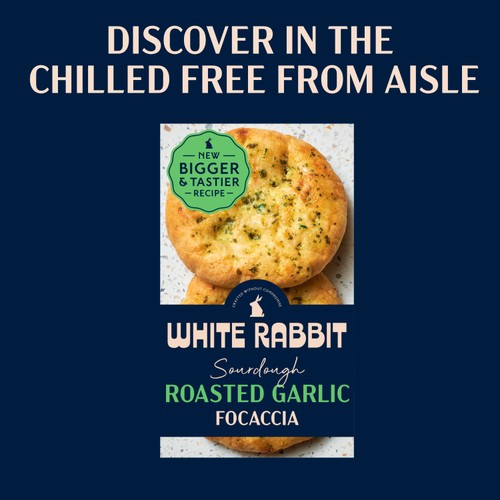 White Rabbit Gluten Free Roasted Garlic Focaccia