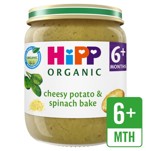 HiPP Organic Cheesy Potato & Spinach Bake Baby Food Jar 6+ Months 
