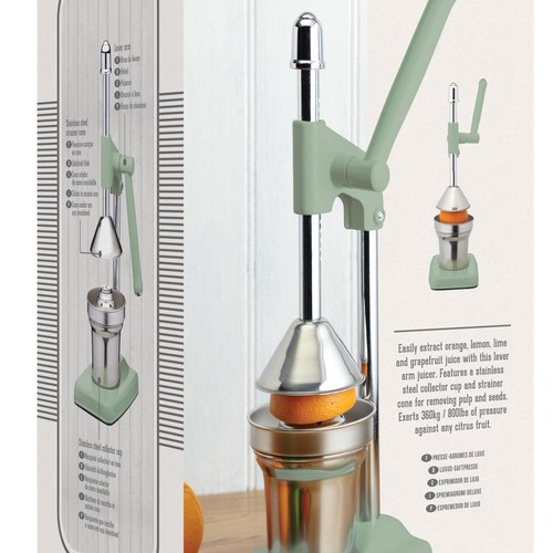 KitchenCraft Living Nostalgia Heavy Duty Lever Arm Juicer, English Sage