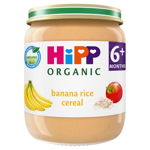 HiPP Organic Banana Rice Cereal Baby Food Jar 4+ Months