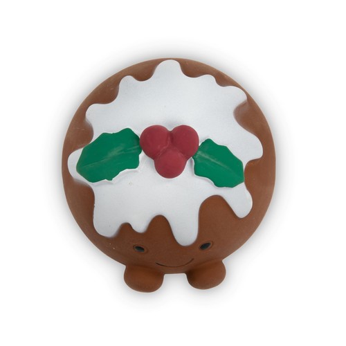 Petface Chrissie Christmas Pudding Latex Dog Toy