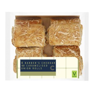 M&S Collection 4 Barber's Cheddar & Caramelised Onion Sausage Rolls