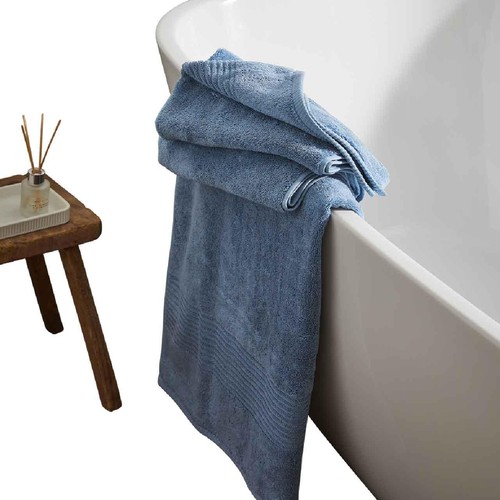 M&S Luxury Egyptian Cotton Bath Towel, Denim