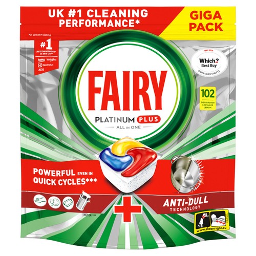 Fairy Platinum Plus All In One Lemon Dishwasher Tablets