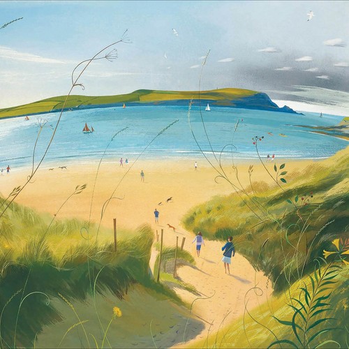 Going Down To The Beach Blank Card 
