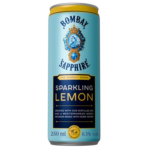 Bombay Sapphire Sparkling Lemon premix Gin cocktail 25cl