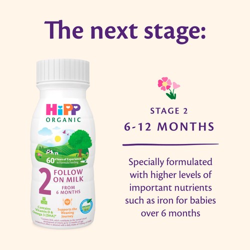 HiPP Organic 1 First Infant Baby Milk Liquid Formula From Birth 