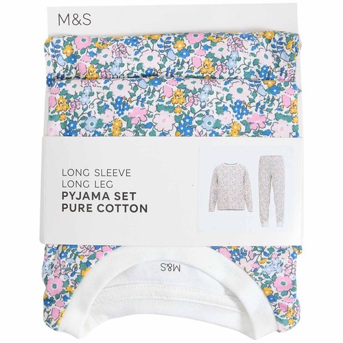 M&S Ditsy Pyjamas, 5-6 Years, Ivory