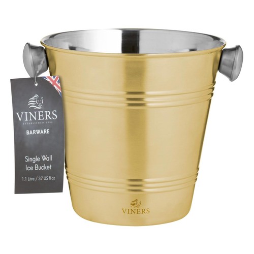 Viners Barware Gold Single Wall Ice Bucket