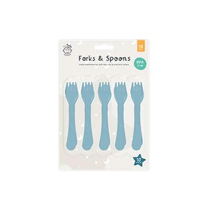 123 Baby Fork and Spoon Set 10 Pink