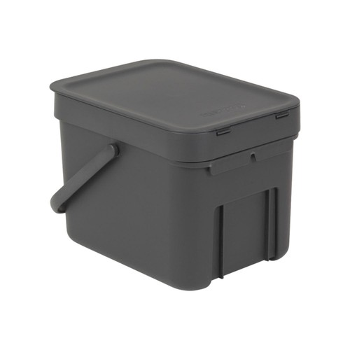 Brabantia 6 Litre Grey Sort & Go Waste Bin  
