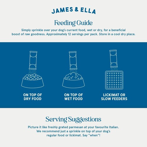 James & Ella Freeze Dried Raw Beef Dog Topper