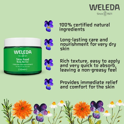 Weleda Skin Food Body Butter Dry Skin Rich Cream Shea Butter Natural Vegan
