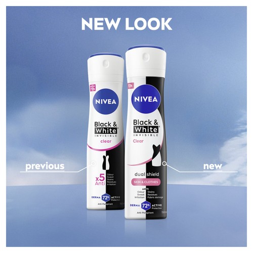 NIVEA Black & White Invisible Clear Anti-Perspirant Deodorant