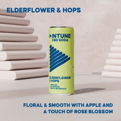 INTUNE Elderflower & Hops Sparkling CBD Drink