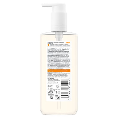 Neutrogena Clear & Defend Face Wash with 2% Salicylic Acid